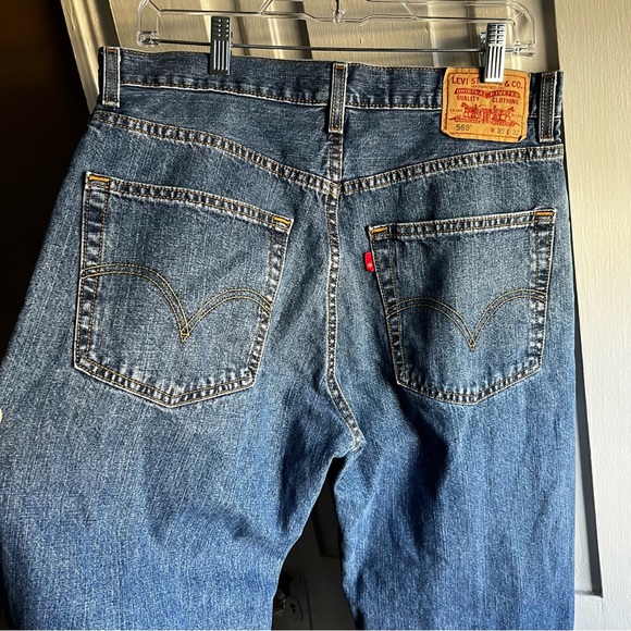 Levi’s 569 Loose Straight Fit Mens Blue Jeans Size 32 x 32 - Picture 12 of 14
